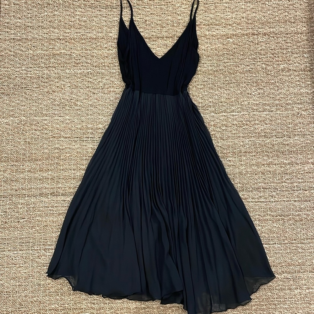Anthropology Swee Lo Cocktail 100% LBD Silk Spaghetti straps Large